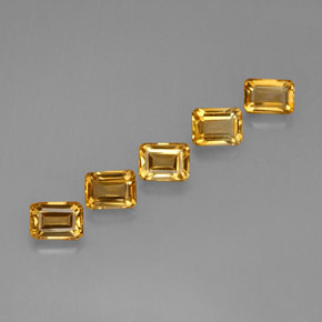 Achetez naturel 5,40ct doré citrine gems, taille émeraude, en provenance madagascar chez gemselect. en stock, livraison internationale!