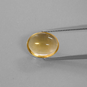 Citrine or naturelle coupe ovale, 2,43 ct, transparent