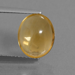 Citrine jaune naturelle coupe ovale, 2,70 ct, transparent