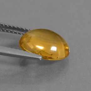 Citrine jaune naturelle coupe ovale, 2,70 ct, transparent