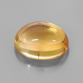 Citrine jaune naturelle coupe ovale, 3,51 ct, transparent