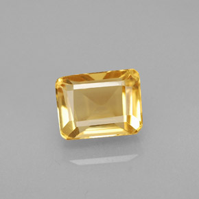 Citrine or naturelle taille émeraude, 1,91 ct, VVS-VS
