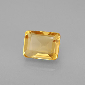 Citrine or naturelle taille émeraude, 1,91 ct, VVS-VS