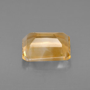 Citrine jaune naturelle taille émeraude, 2,07 ct, VS