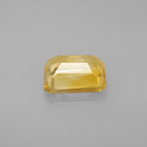 Citrine jaune naturelle taille émeraude, 1,99 ct, VVS-VS