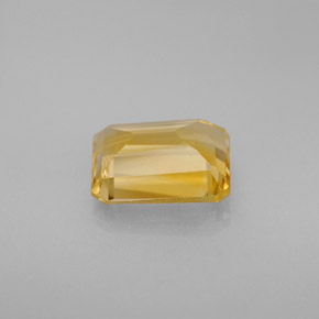 Citrine jaune naturelle taille émeraude, 1,97 ct, VVS
