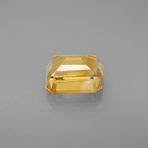 Citrine jaune naturelle taille émeraude, 1,75 ct, VVS-VS