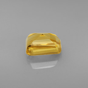 Citrine jaune naturelle taille émeraude, 1,71 ct, VVS-VS
