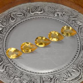 Achetez naturel 3,62ct jaune citrine gems, en forme de poire, en provenance brésil chez gemselect. en stock, livraison internationale!