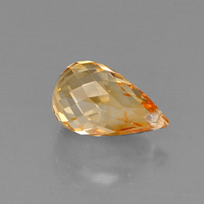 Citrine jaune naturelle briolette, 4,20 ct, VVS-VS