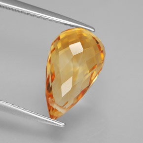 Citrine or naturelle briolette, 4,22 ct, VVS