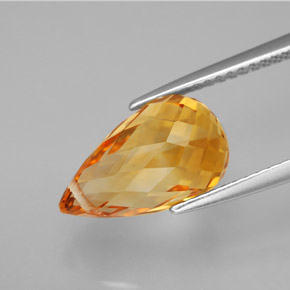 Citrine or naturelle briolette, 4,22 ct, VVS