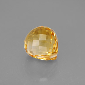 Citrine jaune naturelle briolette, 3,10 ct, VVS