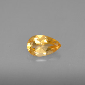 Citrine jaune naturelle en forme de poire, 0,78 ct, VVS