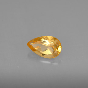 Citrine jaune naturelle en forme de poire, 0,78 ct, VVS