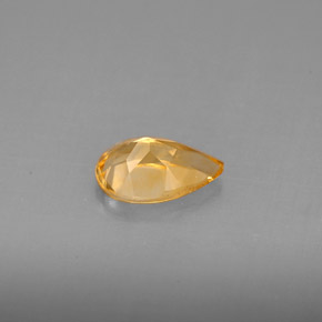 Citrine jaune naturelle en forme de poire, 0,78 ct, VVS