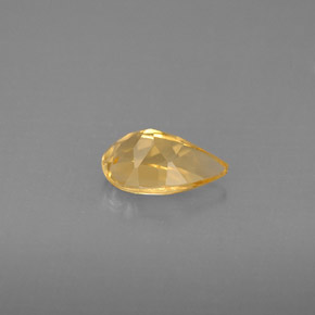 Citrine jaune naturelle en forme de poire, 0,77 ct, VVS