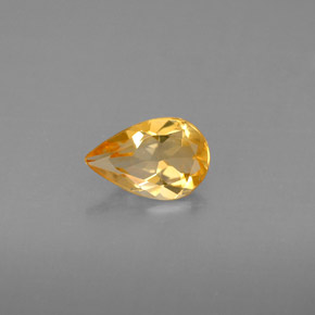 Citrine jaune naturelle en forme de poire, 0,63 ct, VVS