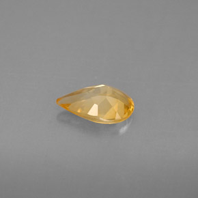 Citrine jaune naturelle en forme de poire, 0,63 ct, VVS