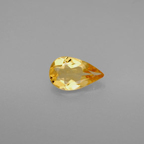 Citrine jaune naturelle en forme de poire, 0,62 ct, VVS-VS