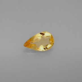 Citrine jaune naturelle en forme de poire, 0,62 ct, VVS-VS