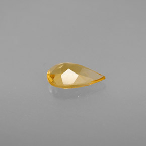 Citrine jaune naturelle en forme de poire, 0,62 ct, VVS-VS