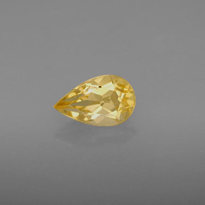 Citrine jaune naturelle en forme de poire, 0,83 ct, VVS-VS
