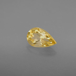 Citrine jaune naturelle en forme de poire, 0,83 ct, VVS-VS