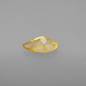 Citrine jaune naturelle en forme de poire, 0,71 ct, VS