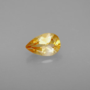Citrine jaune naturelle en forme de poire, 0,83 ct, VVS-VS