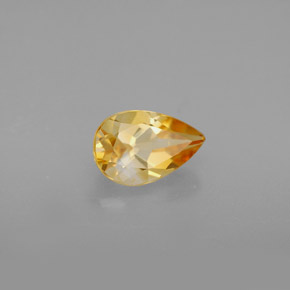 Citrine jaune naturelle en forme de poire, 0,83 ct, VVS-VS