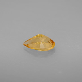Citrine jaune naturelle en forme de poire, 0,72 ct, VS