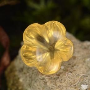 Citrine Medium Gold  naturelle Taille Fleur, 1.47 ct, Transparent