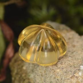 Citrine Medium Gold  naturelle Taille Fleur, 1.47 ct, Transparent