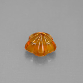 Citrine orange naturelle taille fleur, 1,16 ct, transparent