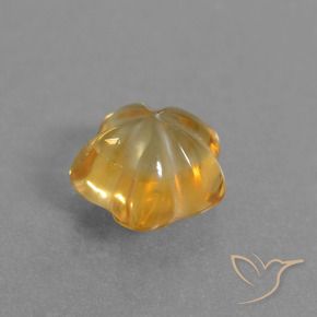 Citrine Doré foncé naturelle Taille Fleur, 1.54 ct, Transparent