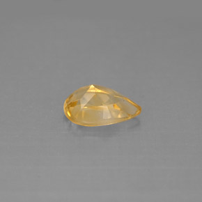 Citrine jaune naturelle en forme de poire, 0,83 ct, VS