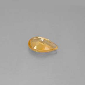 Citrine jaune naturelle en forme de poire, 0,71 ct, VS