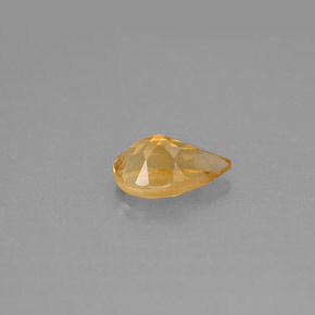 Citrine jaune naturelle en forme de poire, 0,75 ct, VS