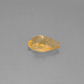 Citrine jaune naturelle en forme de poire, 0,84 ct, VS