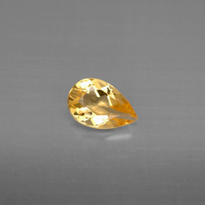 Citrine jaune naturelle en forme de poire, 0,61 ct, VVS-VS