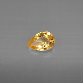 Citrine jaune naturelle en forme de poire, 0,61 ct, VVS-VS