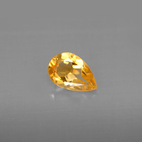Citrine jaune naturelle en forme de poire, 0,70 ct, VVS-VS
