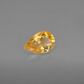 Citrine jaune naturelle en forme de poire, 0,70 ct, VVS-VS