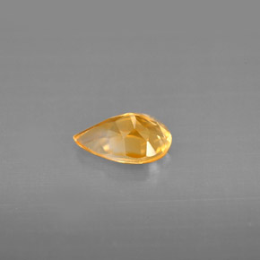 Citrine jaune naturelle en forme de poire, 0,70 ct, VVS-VS