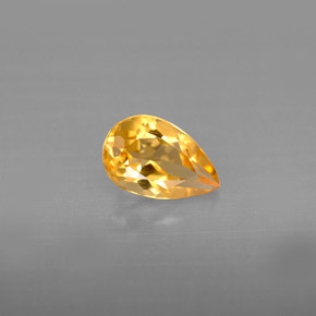 Citrine jaune naturelle en forme de poire, 0,73 ct, VVS-VS