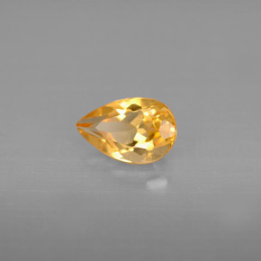 Citrine jaune naturelle en forme de poire, 0,73 ct, VVS-VS
