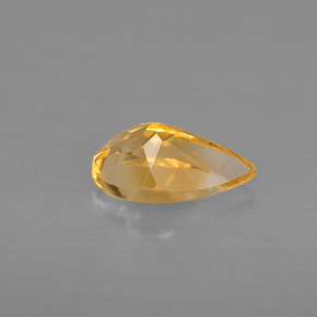 Citrine Jaune doré naturelle En forme de poire, 0.72 ct, VVS-VS