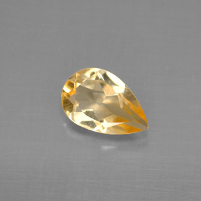 Citrine jaune naturelle en forme de poire, 0,71 ct, VVS-VS