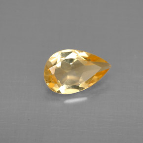 Citrine jaune naturelle en forme de poire, 0,71 ct, VVS-VS